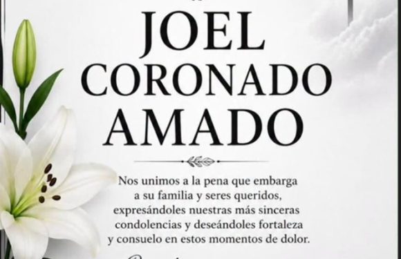 CON PROFUNDO PESAR COMUNICAMOS EL FALLECIMIENTO DE NUESTRO COMPAÑERO JOEL CORONADO AMADO